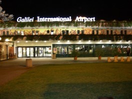 pisa airport by night
