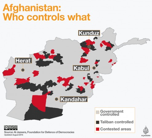 mappa chi controlla cosa in afghanistan 2