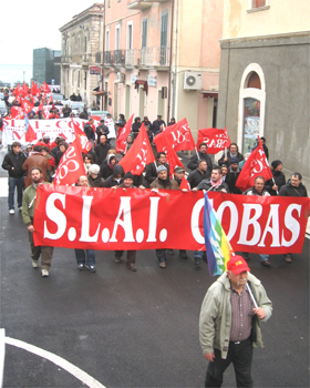 Manifestazione Slai Cobas a Termoli. 22.11.08