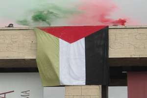 bandiera Palestinese a La Sapienza