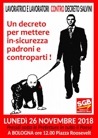 a bologna presidio contro il decreto Salvini
