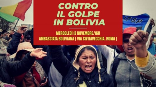 contro il golpe in bolivia