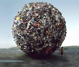 palla-montagna di rifiuti