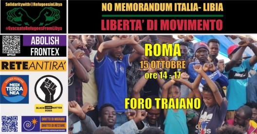 no al memorandum Italia-Libia