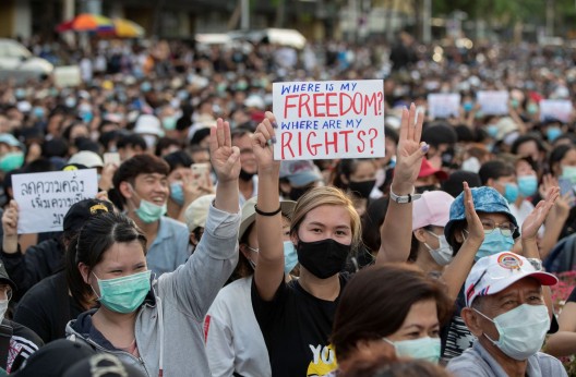 protesta di piazza in Thailandia